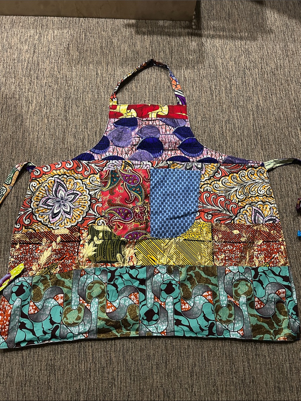 Ankaran/Kiteng African Wax Print Patchwork Apron